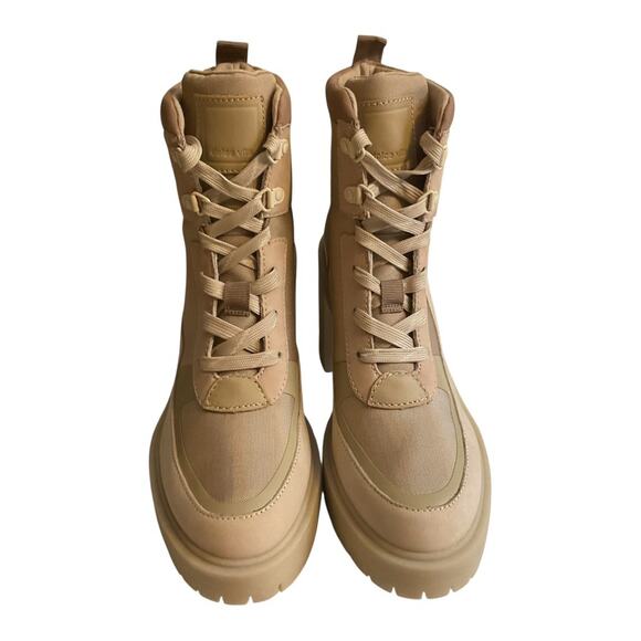 Dolce Vita Womens 9.5 M Tan Boots Collin Dune Heels Rubber Sole Chunky Sustain - Picture 12 of 15